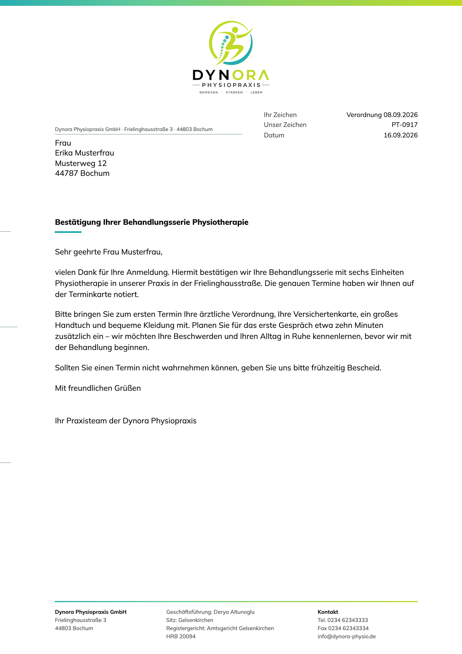 Briefbogen Konzept 1 Wunschlogo